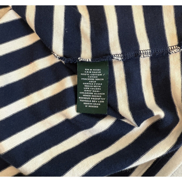 Ralph Lauren LRL Dress Womens Size XL Blue White Stripe Knit Coastal Preppy - Picture 5 of 7